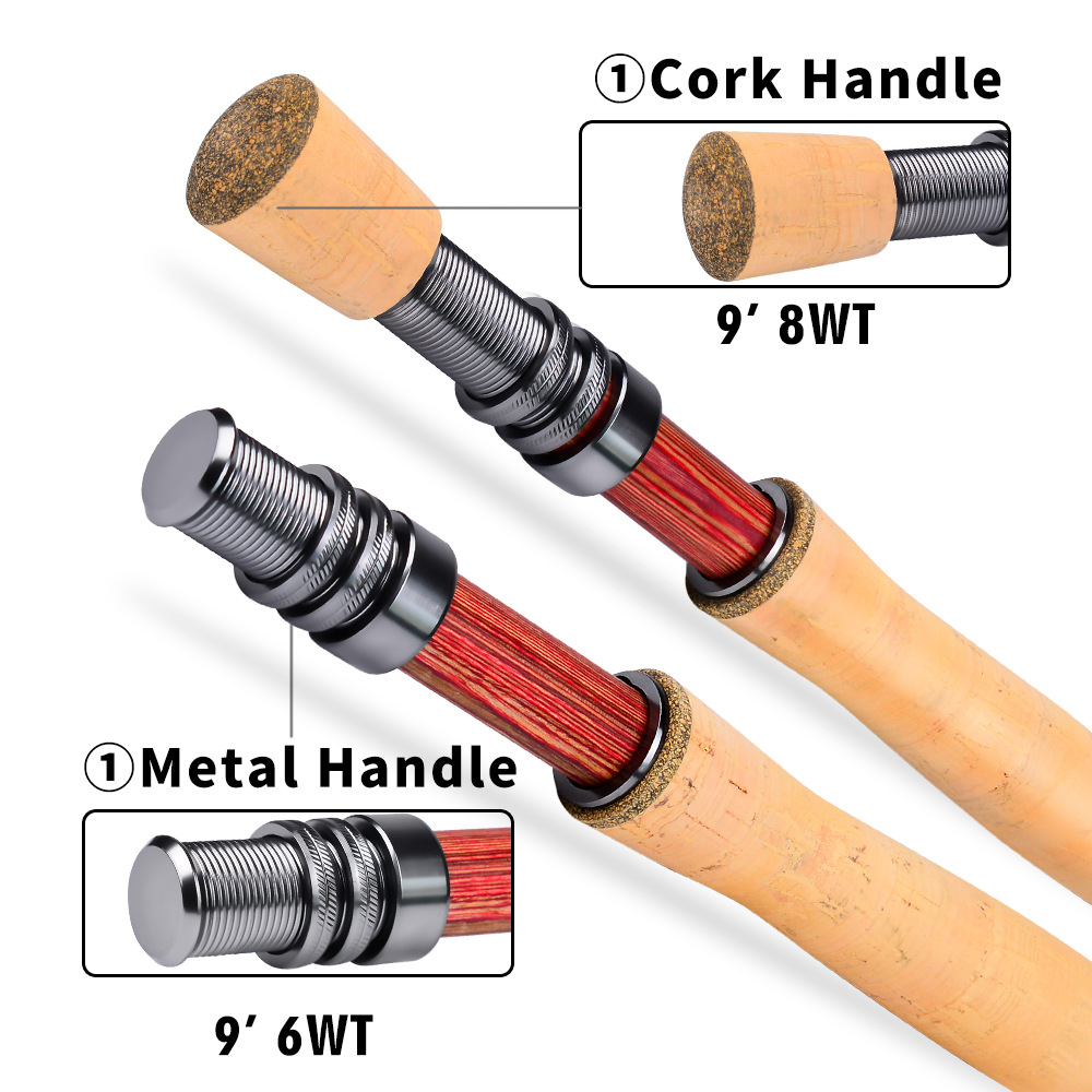 Fly Fishing Rod 4 Section 9 Inches - 6WT 8WT Fast Action