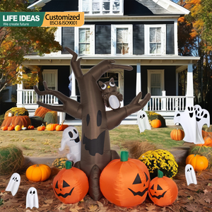 विशाल inflatable आउटडोर सजावट 8 फीट हेलोलीन इंफ्लेटेबल पेड़ के साथ फूल - Product Image 6