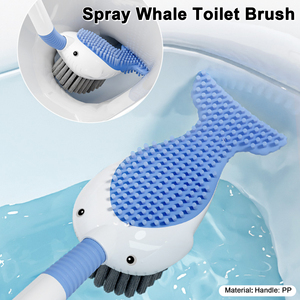 <span class=keywords><strong>Brosse</strong></span> WC murale 360° en forme de baleine, <span class=keywords><strong>brosse</strong></span> de nettoyage <span class=keywords><strong>à</strong></span> 360° avec tête en silicone et trou de suspension - Product Image 2