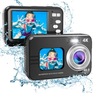 Hete Nieuwe 2.8 & 1.7 Inch Tft Digitale Camera Waterdicht 48mp Max 4K Dubbel Scherm 16x Digitale Zoom Camcorder