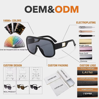 Lunettes de soleil surdimensionnées personnalisées, certifiées Global Recycled Standard, idéales pour les sorties quotidiennes et les vacances à la plage