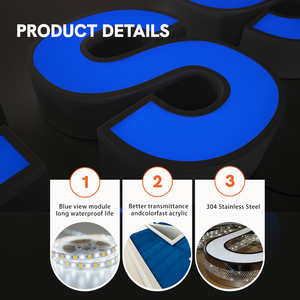 Kelly nhà máy tùy chỉnh 3D LED dấu hiệu điện tử frontlit kinh doanh signage với biểu tượng cá nhân cho khách sạn hướng quảng cáo - Product Image 5