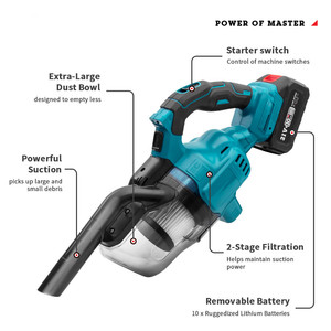 CE aprobado 5 en 1 Combinación hogar batería de litio aspiradora makitas azul - Product Image 3