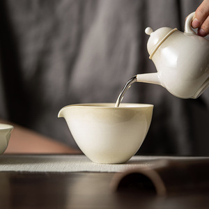 Celadon Glaze Fair Cup Porcelain Wide Mouthed Single Serving Kung Fu <b>Tea</b> <b>Set</b> Without Lid Afternoon <b>Tea</b> Use - Product Image 3