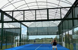 Tetto in Tessuto PVC Impermeabile per Campi da Padel e Tennis 6m e 8m con Rete <span class=keywords><strong>Bianca</strong></span> Attrezzatura per Campo da Tennis - Product Image 4