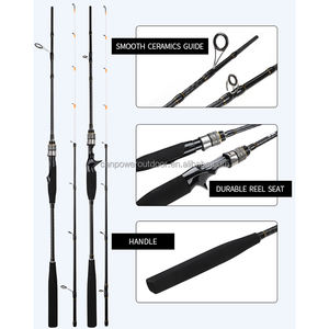 NEW Wholesale <strong>Black</strong> 165cm 175cm M <strong>Power</strong> EVA Handle Egi Squid Jigging Fishing Rods for Sea - Product Image 3