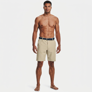 Pantalones cortos informales en blanco de poliéster para golf para hombre con logotipo personalizado de secado rápido que absorbe la humedad entrenamiento Color sólido Cargo Shorts Sexy DDP envío - Product Image 1