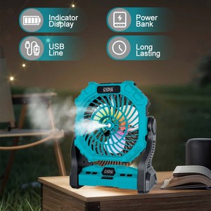 พัดลมตั้งโต๊ะพกพาขนาดเล็ก 6 นิ้ว รุ่น Winning Star Cross-Border Outdoor แบบพอร์ต Type-C/USB ใช้ไฟ DC5V - Product Image 4