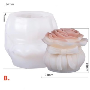 Wholesale Silicone Flower Bouquet Mold for Scented Candles Plaster Soap Resin Valentine Day Wedding Home <b>Decor</b> <b>Supplies</b> - Product Image 3