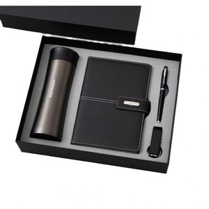 Wholesale A5 PU Leather Men's Business Hardcover Eco-Friendly Notebook Set Customized Logo High-End Gift Box Loose-leaf Binding - Product Image 3