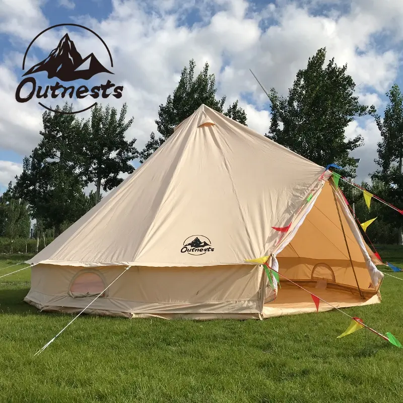 3-7 Meter Outdoor Camping Katoen Bell Tent Hotel Bell Tent