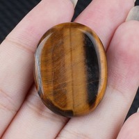 Pierre de préoccupation 28x22mm, pierres pour le pouce, cristal naturel poli, ovale, petite pierre de poche, lapis-lazuli, obsidienne, aventurine, améthyste