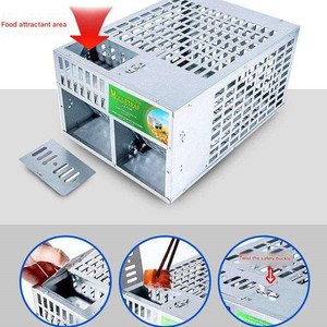 Piège à souris sans cruauté, cage robuste en fer, piège à rats à porte unidirectionnelle, attrape-rongeurs domestique, outil de lutte antiparasitaire - Product Image 4