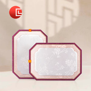 Cercueil impérial en pierres précieuses |   Plateau de présentation en tissu de soie style palais pour bijoux, bagues, bracelets, rangement et présentation ChenLu CL-6046 - Product Image 1