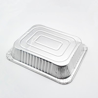 Rectangle 3100ml ustensiles de cuisson jetables poisson cuit au four rôti poulet casserole en gros usage alimentaire plateaux de boulangerie en aluminium