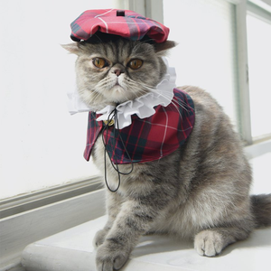 Gato bandana collar traje <span class=keywords><strong>de</strong></span> <span class=keywords><strong>Cabo</strong></span> <span class=keywords><strong>de</strong></span> encargo <span class=keywords><strong>al</strong></span> por mayor <span class=keywords><strong>de</strong></span> gato pañuelo cuadros perro babero - Product Image 6