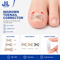 Correcteur d'ongles incarnés invisible en forme de X, léger, en alliage de nickel, auto-adhésif, pour l'hiver, vente en gros