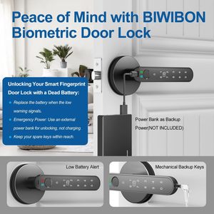 Smart Keypad <strong>Door</strong> Lock with Handle,Fingerprint Keyless Entry Digital Lock with Built-in Doorbell,Biometric <strong>Door</strong> <strong>Knob</strong> - Product Image 5