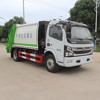 Camion à ordures compacteur hydraulique Dongfeng Dollicar 4x2 manuel diesel 5m3