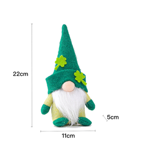 Bambola di peluche senza volto per la decorazione di gnomi di san valentino ornamenti per la casa della fattoria fatti a mano per la decorazione del giorno di san patrizio - Product Image 4