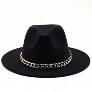 China Wholesaler Polyester Cotton Character Style Fedora Hats with Gold Chain for Unisex Party & Fishing Affordable - Product Image 6
