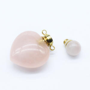 ריפוי גביש שמן אתרי פזור בקבוק צורה לב תליונים, יכול לספק שרשרת - Product Image 5