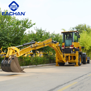 Pengiriman cepat Mini depan berakhir pemuat pertanian 4x4 mikro Backhoe ekskavator bumi mesin bergerak pemuat Backhoe hidrolik - Product Image 4