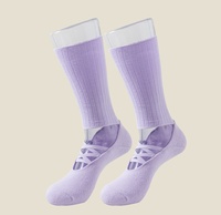 Chaussettes de yoga antidérapantes pour femmes, chaussettes de danse d'intérieur, chaussettes de sol en tissu éponge pour le Pilates