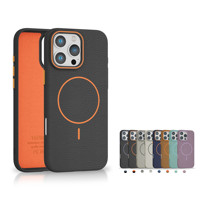Coque de Téléphone en Cuir PU Texture Litchi Tendance Magnétique Antichoc pour iPhone 17 16 15 14 Pro Max Étui Souple en TPU