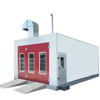 Prix réel économique Cabine de pulvérisation de peinture automobile Four Chauffage électrique Salle de peinture de voiture avec système de brûleur diesel à vendre