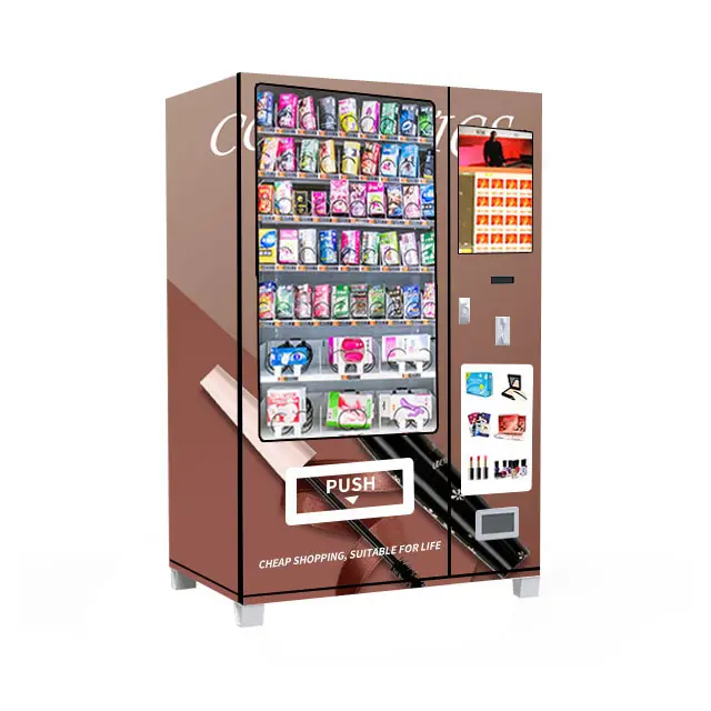 hotel vending machine food snack vending machine with 21.5 inch touch screen for retail products