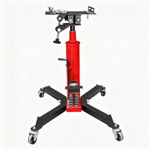 แม่แรงยกรถไฮดรอลิกแบบ Heavy Duty ขนาด 0.6 ตัน พร้อมแท่นปรับระดับได้ สำหรับยกรถยนต์และเกียร์ พร้อมล้อเลื่อนและปั๊มเท้า สำหรับซ่อมรถยนต์ - Product Image 3