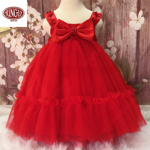 Vestido de princesa mayorista para niñas pequeñas con la decoración del lazo grande - Product Image 1