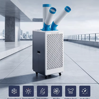 Climatiseur mobile industriel personnalisé OEM ODM 9K/12K/15K/18K/22K BTU, refroidisseur ponctuel mobile avec drainage continu et réservoir d'eau intégré
