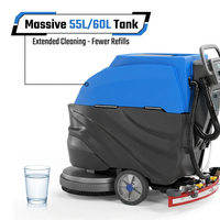 Nettoyeur de sols en marbre industriel électrique autopropulsé CleanHorse X3 530 mm à batterie pour entrepôts et gymnases