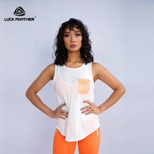 Luckpanther 2025 nouveau Sexy sans manches respirant course séchage rapide maille débardeur Yoga Blouse chemise pour les femmes - Product Image 4