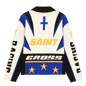 Suéter de Invierno Personalizado con Logotipo para Hombre, Ropa de Punto Informal, Chaqueta Deportiva con Cremallera y Diseño Jacquard, Chaqueta de Carreras, Suéter de Punto - Product Image 2