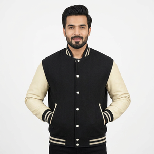 Most Demanding High Quality Chenille Embroidery <b>Men</b> College Custom Letterman Leather Varsity Jacket Manufacturer - Product Image 1
