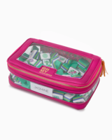 Sac de Mahjong en PVC pour femmes avec logo personnalisé, fermeture éclair givrée, design luxueux et portable, imperméable, pour utilisation en extérieur