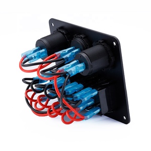Panneau de commutation à bascule 12/24V avec prise USB, disjoncteur 4 voies, étanche en ABS, kit de panneau de commutation à bascule pour <span class=keywords><strong>bateau</strong></span> avec lumière LED - Product Image 2