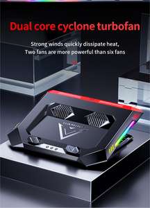 ODM और OEM लैपटॉप कूलर गेमिंग रेडिएटर कूलर समायोजित लैपटॉप शीतलक पैड लैपटॉप खड़े एयर कूलर पंखे - Product Image 5