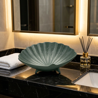Europese design betonnen of hars fruitplateau set met zwart gouden textuur afwerking voor thuis of hotel decoratie