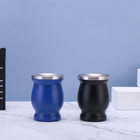 Tasse à maté en acier inoxydable à double paroi de 8 oz, style argentin, avec paille bombilla, ensemble complet pour le maté