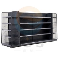 Support de gondole double face robuste pour magasin de détail et affichage métallique de rayonnage d'épicerie de supermarché
