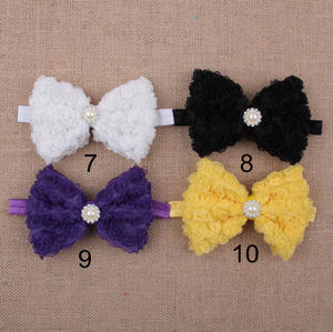 Weiße Spitze Bogen Baby Stirnbänder für Mädchen Süße Bowknot Haarband Elastic Infant Turban Neugeborene Kopf bedeckung Baby Haarschmuck - Product Image 3