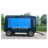 Compresseur d'air diesel Cummins 30 bars 1000cfm 25 bars portable pour l'exploitation minière et les plateformes de forage de puits d'eau