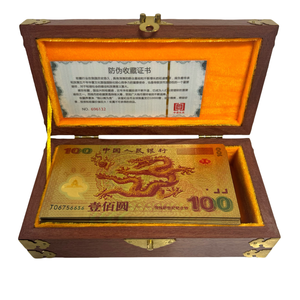 Tùy Chỉnh Trung Quốc Rồng 100 <span class=keywords><strong>Polymer</strong></span> Ngân Hàng Ghi Chú Vàng Lá Nhựa Tiền Giấy Cho Bộ Sưu Tập Và Quà Tặng - Product Image 1