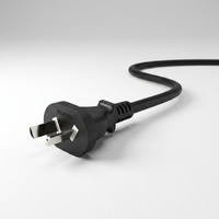 Cable de Alimentación Argentino de 2 Pines con Certificación IRAM 2073, Blanco y Negro, para Computadora, Monitor, TV, Impresora, Servidor, Cable de Repuesto
