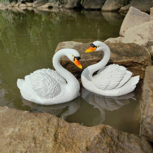Nổi Thiên Nga Ao Trang Trí Bền Polyresin & Nổi Bức Tượng Trang Trí Sân Vườn Bức Tượng Nhựa Thiên Nga Trắng Nổi Ao Trang Trí - Product Image 3