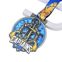 Médaille de récompense sportive en alliage de zinc émaillé 3D personnalisée en gros avec ruban personnalisé